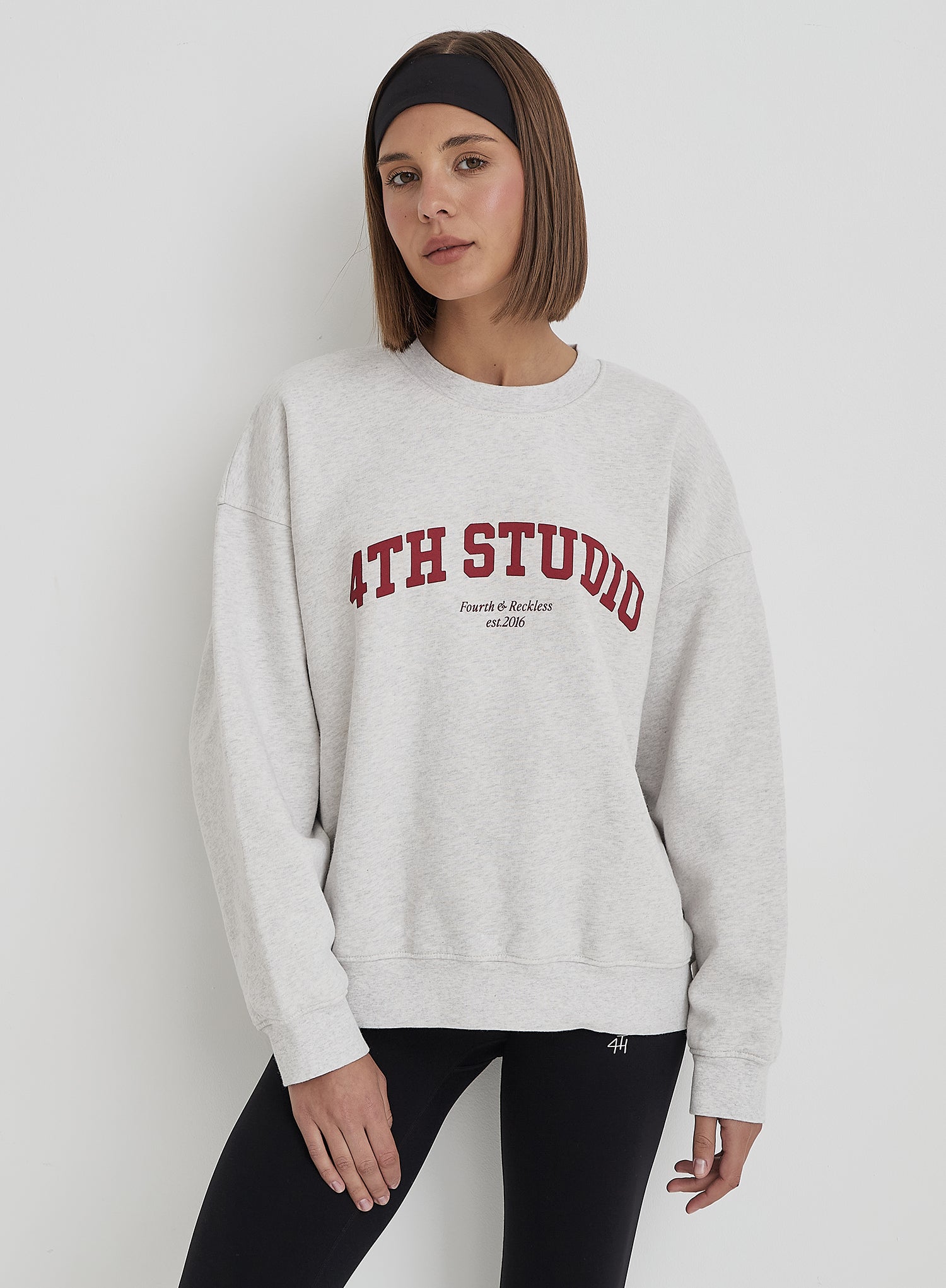 Grey 4th Studio Slogan Oversized Sweatshirt